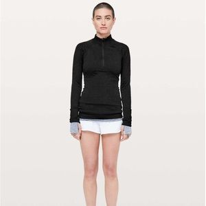 LULULEMON black rest less half zip pullover